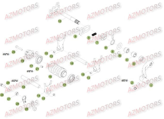Commande Boite A Vitesses BETA Pièces Beta RR 4T 350 Enduro - 2014