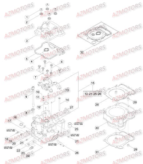 CYLINDRE   CULASSE   DISTRIBUTION BETA RR 4T 350 14