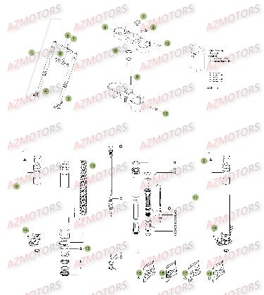 Fourche Du No Serie 500065 A 599999 BETA Pièces Beta RR 4T 350 Enduro - 2014