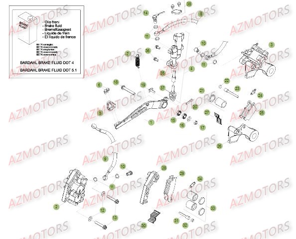 Freins BETA Pièces Beta RR 4T 350 Enduro - 2014