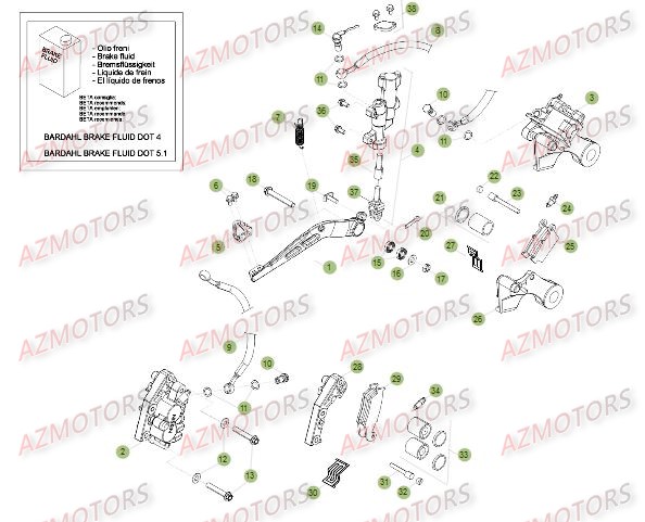 FREINS pour RR-4T-350-14