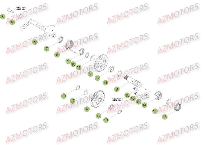 Kick Starter BETA Pièces Beta RR 4T 350 Enduro - 2014
