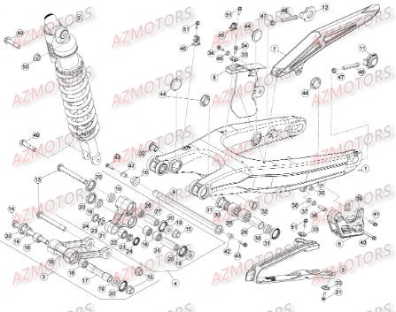 Suspension Arriere BETA Pièces Beta RR 4T 350 Enduro - 2014