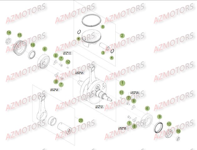 VILEBREQUIN - PISTON - CONTRE-ARBRE 2 BETA Pièces BETA RR 4T 350 - [2014]