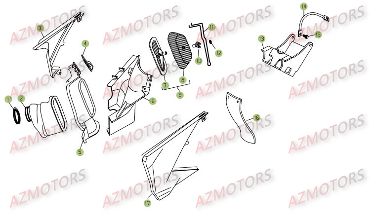 BOITIER DU FILTRE pour RR-4T-400-06