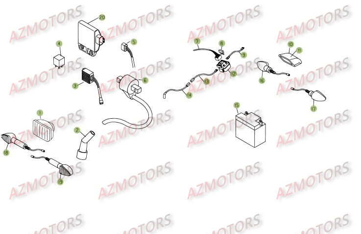 Installation Electrique BETA Pièces BETA RR 4T 400 - [2006-2005]