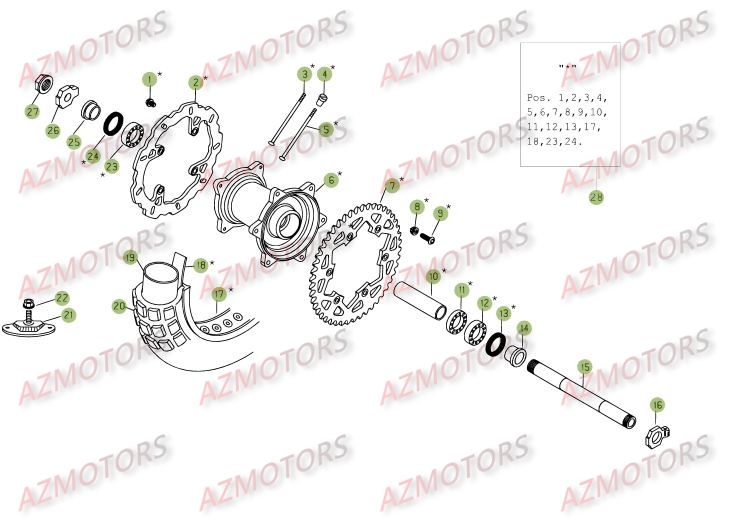 Roue Arriere BETA Pièces BETA RR 4T 400 - [2006-2005]
