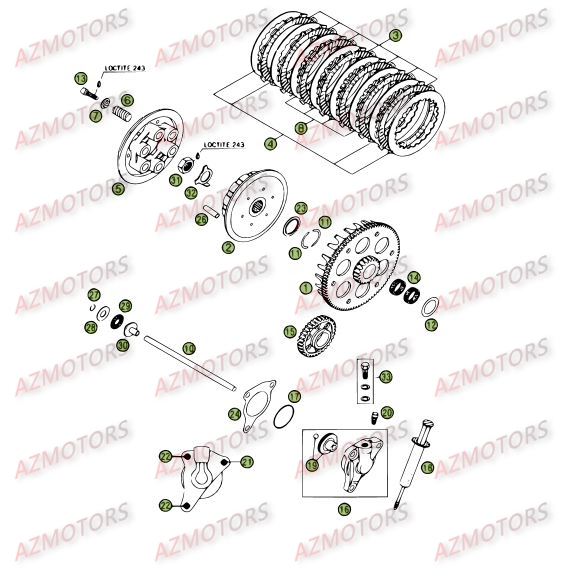 TRANSMISSION PRINCIPALE EMBRAYAGE BETA RR 4T 400 06