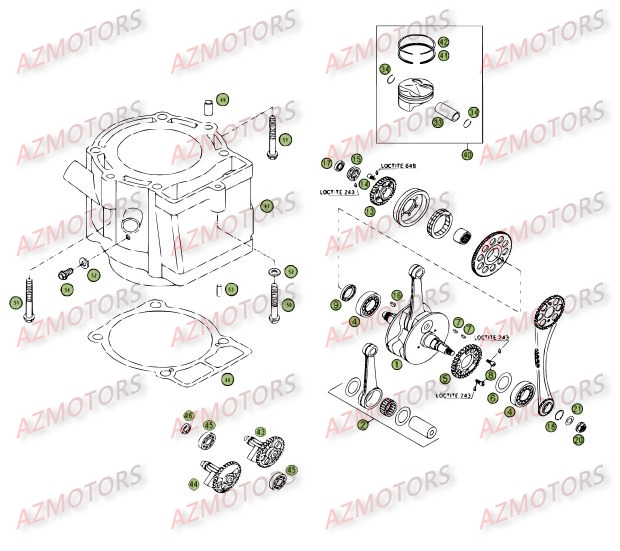 Vilebrequin Piston Contre Arbre BETA Pièces BETA RR 4T 400 - [2006-2005]