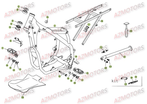 Accessoires Du Chassis BETA Pièces Beta RR 4T 400 Enduro - 2009
