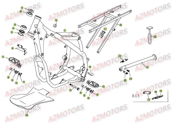 ACCESSOIRES DU CHASSIS BETA Pièces BETA RR 4T 400 - [2009]