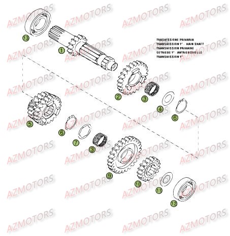 Boite De Vitesses   Transmission Primaire BETA Pièces Beta RR 4T 400 Enduro - 2009