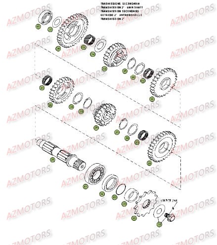 BOITE DE VITESSES   TRANSMISSION SECONDAIRE BETA RR 4T 400 09