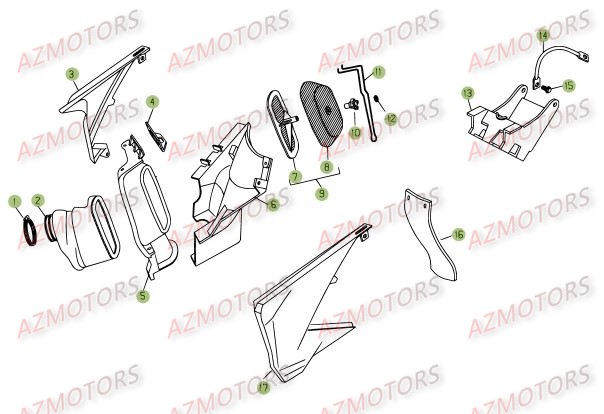 FILTRE AIR BETA pour BOITIER DU FILTRE de RR-4T-400-09