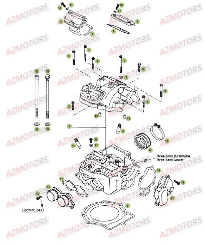 CYLINDRE   CULASSE   DISTRIBUTION BETA RR 4T 400 09