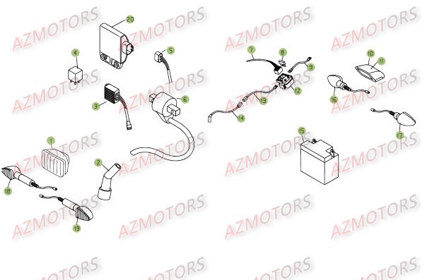 Installation Electrique BETA Pièces Beta RR 4T 400 Enduro - 2009