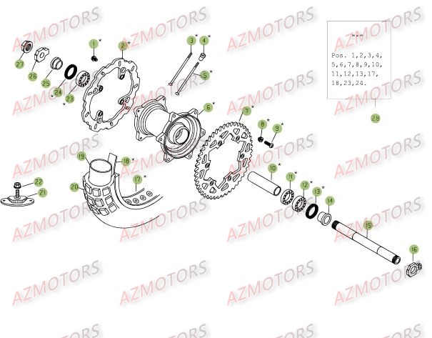 Roue Arriere BETA Pièces Beta RR 4T 400 Enduro - 2009