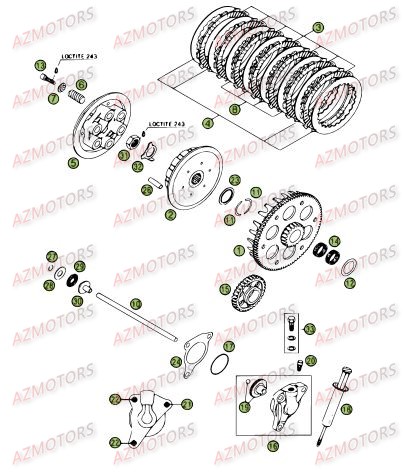 Transmission Principale   Embrayage BETA Pièces Beta RR 4T 400 Enduro - 2009