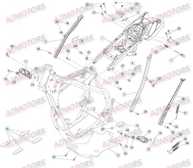 Accessoires Du Chassis BETA Pièces Beta RR 4T 400 Enduro - 2010