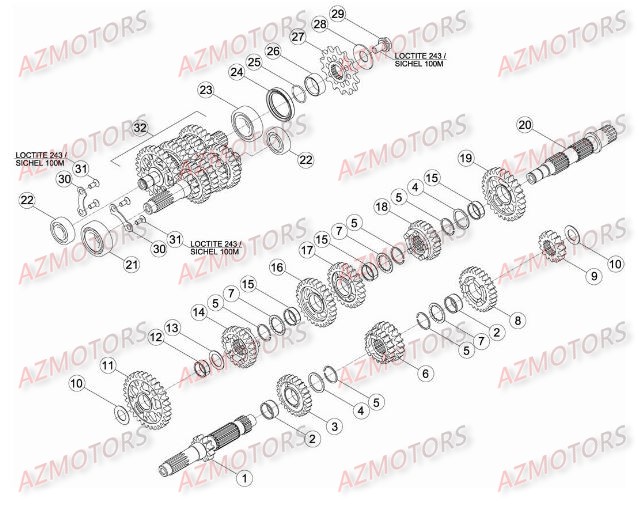 BOITE A VITESSES BETA RR 4T 400 10