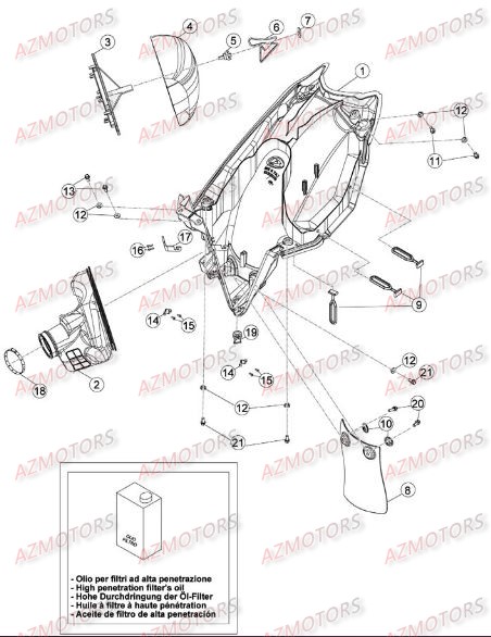 FILTRE AIR BETA pour BOITIER DU FILTRE de RR-4T-400-10