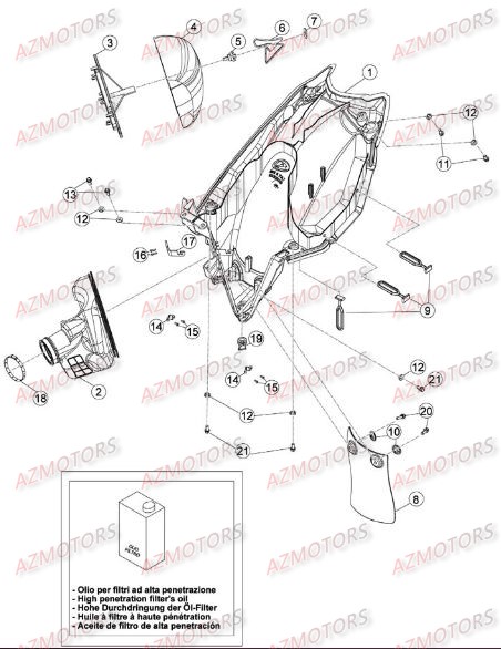 BOITIER DU FILTRE pour RR-4T-400-10