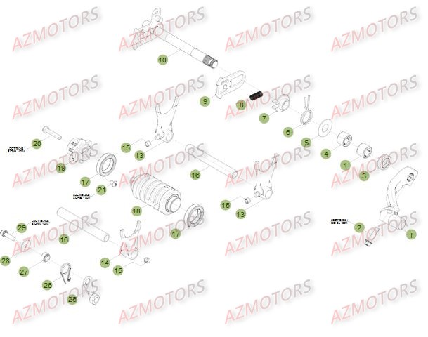 Commande Boite A Vitesses BETA Pièces Beta RR 4T 400 Enduro - 2010