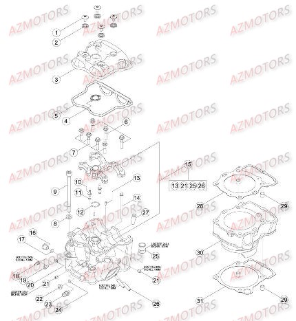 CYLINDRE CULASSE DISTRIBUTION BETA RR 4T 400 10