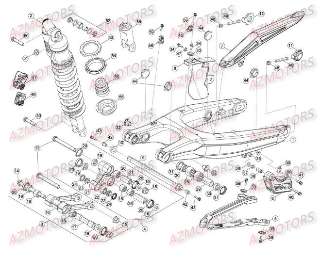 SUSPENSION ARRIERE pour RR-4T-400-10