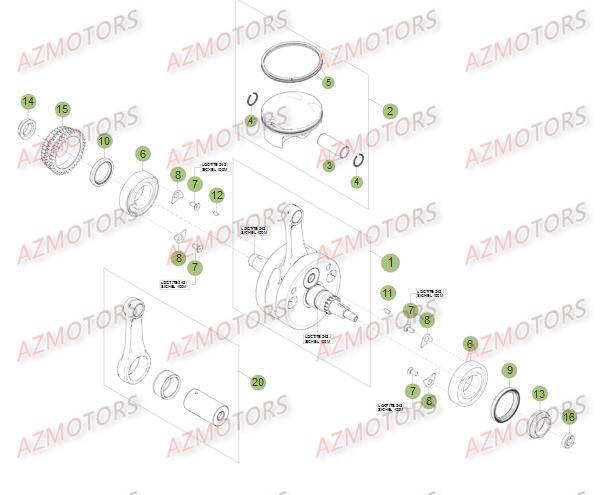 Vilebrequin Piston Contre Arbre 2 BETA Pièces Beta RR 4T 400 Enduro - 2010