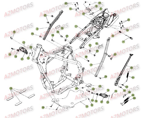 REPOSE-PIEDS BETA pour ACCESSOIRES DU CHASSIS de RR-4T-400-12