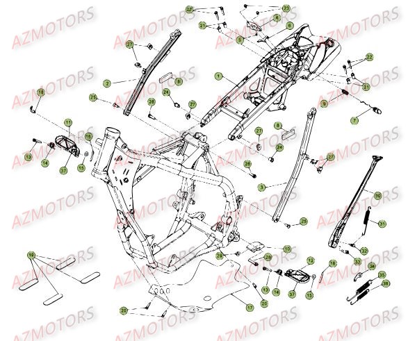 ACCESSOIRES DU CHASSIS pour RR-4T-400-12