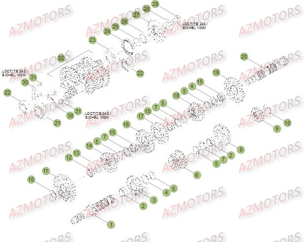 PIGNON DE TRANSMISSION SECONDA IRE BETA pour BOITE A VITESSES de RR-4T-400-12