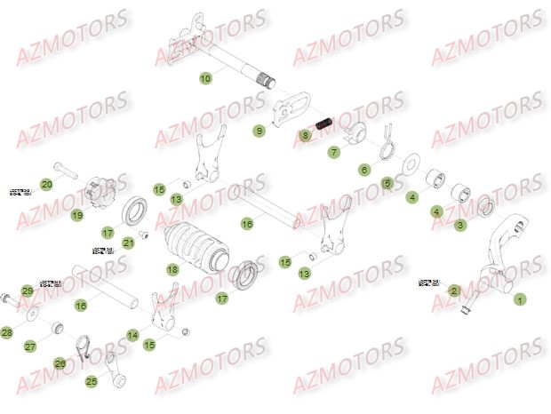 Commande Boite A Vitesses BETA Pièces Beta RR 4T 400 Enduro - 2012