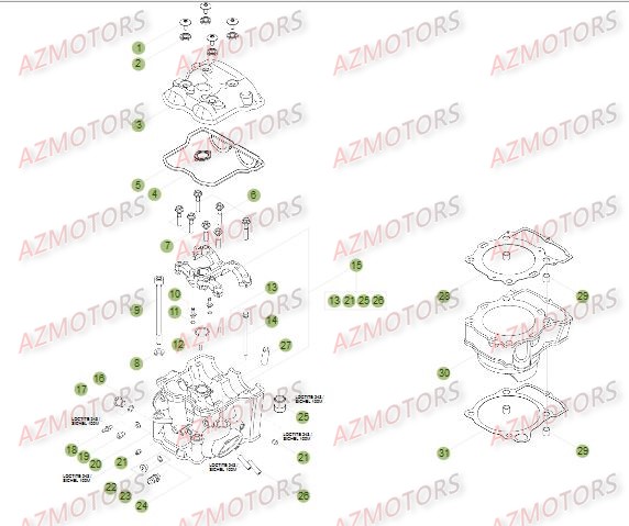 CYLINDRE   CULASSE   DISTRIBUTION BETA RR 4T 400 12