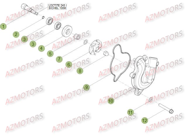 Installation De Refroidissement BETA Pièces Beta RR 4T 400 Enduro - 2012