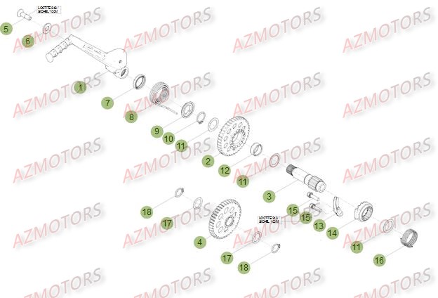 Kick Starter BETA Pièces Beta RR 4T 400 Enduro - 2012