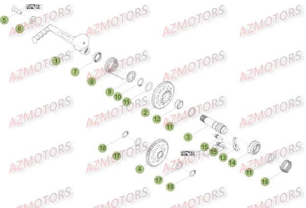 Kick Starter BETA Pièces Beta RR 4T 400 Enduro - 2012