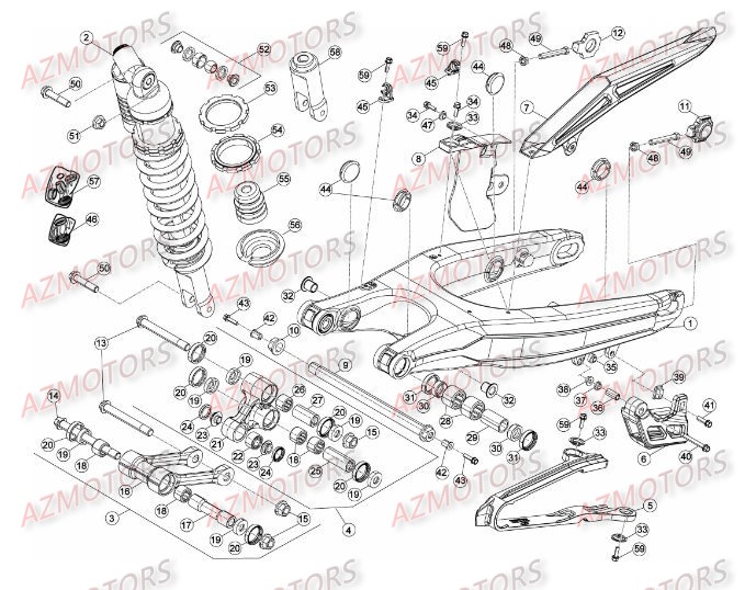 SUSPENSION ARRIERE BETA RR 4T 400 12