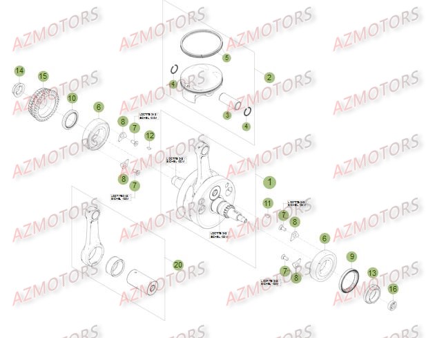 VILEBREQUIN - PISTON - CONTRE-ARBRE 2 BETA Pièces BETA RR 4T 400 - [2012]