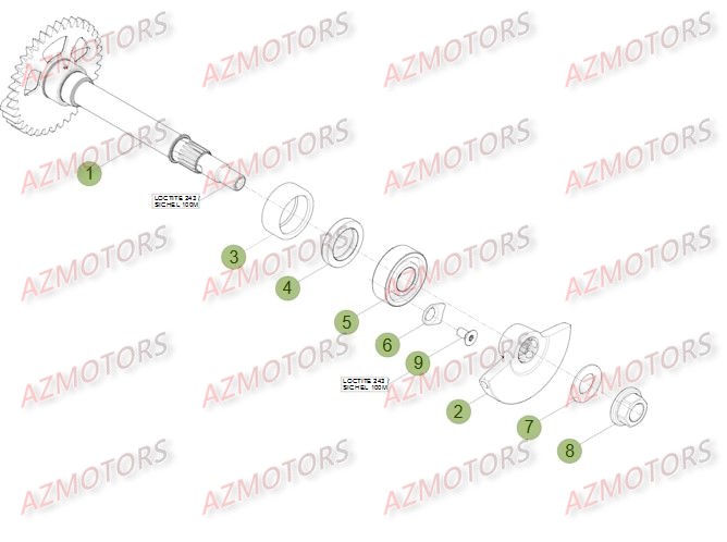 VILEBREQUIN   PISTON   CONTRE ARBRE BETA RR 4T 400 12