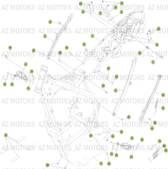 Accessoires De Chassis BETA Pièces Beta RR 4T 400 Enduro - 2013