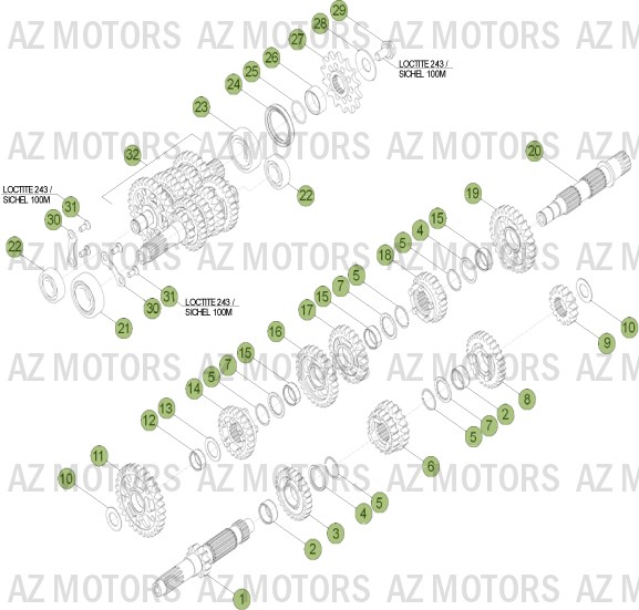 BOITE A VITESSES pour RR-4T-400-13