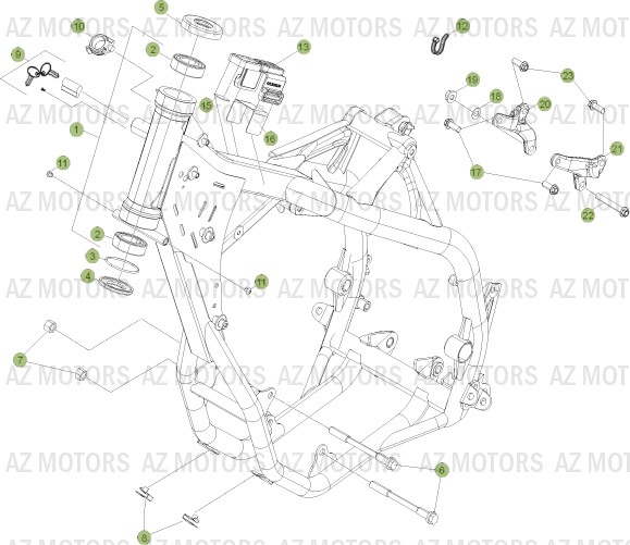 Chassis BETA Pièces Beta RR 4T 400 Enduro - 2013