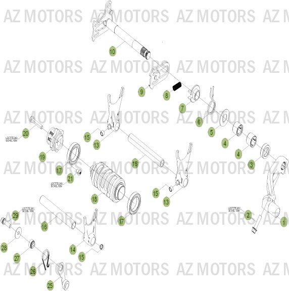 Commande Boite A Vitesses BETA Pièces Beta RR 4T 400 Enduro - 2013