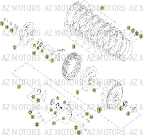 Embrayage BETA Pièces Beta RR 4T 400 Enduro - 2013