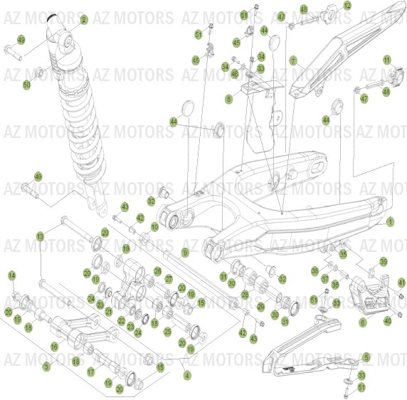 Fourche Arriere Suspension Arriere BETA Pièces Beta RR 4T 400 Enduro - 2013