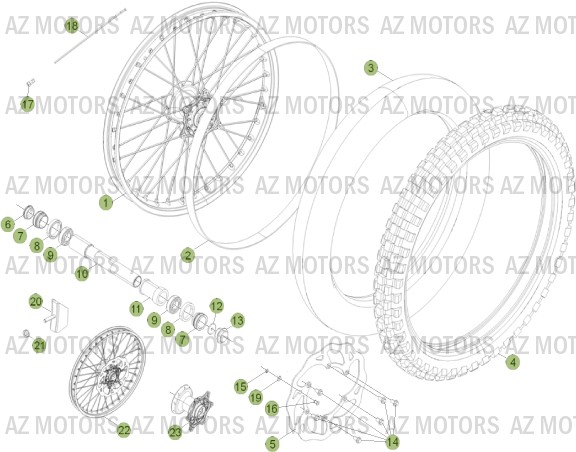 Roue Avant BETA Pièces Beta RR 4T 400 Enduro - 2013
