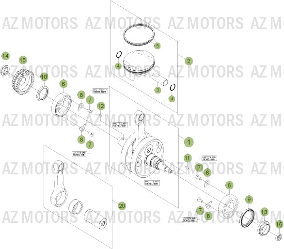 VILEBREQUIN PISTON CONTRE ARBRE 2 BETA RR 4T 400 13