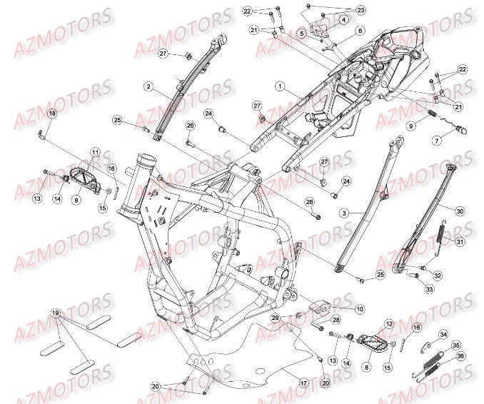 REPOSE-PIEDS BETA pour ACCESSOIRES DU CHASSIS de RR-4T-400-14